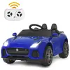 Voiture Électrique Enfant Jaguar F-type SVR avec Télécommande, Lumières LED / Lecteur MP3, Port USB, Démarrage Progressif, Bleu