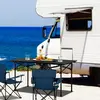 COSTWAY Table de Camping Pique-Nique Pliante en Aluminium, 95x55x50 CM...
