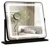 Miroir de Maquillage LED Lumineux Tactile - COSTWAY - Rotation 360° - ...