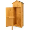 COSTWAY Armoire Abri de Jardin en Bois H180,5 cm 3 Etagères Amovibles ...