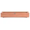 COSTWAY Jardinière Rectangulaire en Bois de Sapin Pré-huilé 91,5x18x16 CM Bac à Fleurs avec Grain de Bois Naturel pour