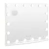GOPLUS Miroir de coiffeuse 3 modes d'éclairage verre blanche 65x14x52,5cm