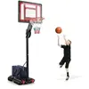 GOPLUS Panier de Basket Extérieur sur Pied, Hauteur Réglable 1,05-2,6 ...