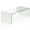 COSTWAY Table Basse Rectangulaire en Verre Trempé, 108x50x35 CM, Table...