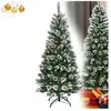 RELAX4LIFE Sapin de Noël Automatique en PVC Ignifuge avec Flocons de N...