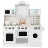 COSTWAY Cuisine pour Enfants en Bois 3 Ans+, Effet Lumière & Sonore, M...