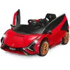COSTWAY Lamborghini SIAN Voiture Électrique 12V/4,5 Ah pour Enfants 3-...