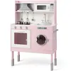COSTWAY Cuisine pour Enfants 3 Ans+ en Bois - 5 Accessoires, Effect So...