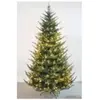 Sapin de Noël Artificiel Lumineux - RELAX4LIFE- 135CM - 8 Modes d'Eclairage - 180 Lumières LED Blanc Chaud - 386 Branches