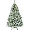 RELAX4LIFE 142 cm Sapin de Noël Lumineux LED, Arbre de Noël avec Socle en Métal, pour Maison/Bureau/Magasin, 400 Branches