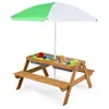 RELAX4LIFE Ensemble Table et Chaises de Jardin 3 en 1 pour Enfants, Ta...