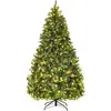 RELAX4LIFE Sapin de Noël Lumineux 225CM, Pommes Pin et Feuilles, Arbre...