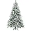 RELAX4LIFE Sapin de Noël Mince 180cm, Arbre de Noel Slim Enneigées ave...