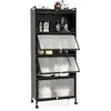 COSTWAY Etagère Cuisine 5 Niveaux, Armoire de Cuisine, 60 x 32 x 154 cm, Noir