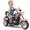 Costway Moto Électrique 6v Pour Enfants Scooter Avec 3 Roues Effet Sonore Et Lumineux, 3km/H Max, 3 Ans+ Style De Chopper Rose Clair