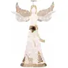 CostwayAnge de Noël Extérieur Éclairé 150 cm Ange en 3D Pailleté Pré-I...