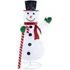 COSTWAY Bonhomme de Neige Éclairé 150 cm, Décoration de Noël Pré-éclai...