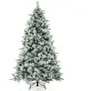 COSTWAY Sapin de Noël artificiel illuminé structure automatique avec Base en Fer, 180cm