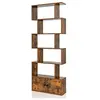 COSTWAY Bibliothèque à 6 Niveaux avec 2 Portes-70 x 23 x 183 CM-Étagèr...
