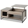 COSTWAY Table Basse avec Plateau Élévateur Pneumatique, 104 x 55 x 58 ...