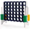 COSTWAY Jeu Puissance 4 Géant avec 42 Anneaux ,2 Leviers de Redémarrage 120x42x104cm pour Familles en Ligne Fête
