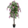 GOPLUS 180 cm Plante Artificielle en Pot, Art Faux Bonsaï Décoration e...