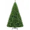 Giantex Sapin de Noël Artificiel 225CM Pied Croisé en Fer 1346 Branches en PVC Arbre de Noël Ouverture de Parapluie Vert