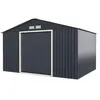 Abri de Jardin en Metal 8,7m² - GOPLUS - 2 Portes Coulissantes et Fenê...
