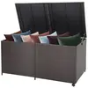 GOPLUS 662L Coffre de Rangement 150x77x72cm en Rotin PE, Boîte de Rang...