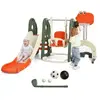 GOPLUS Toboggan et Balançoire 6 en 1 pour Enfants 18 Mois+,avec Panier...