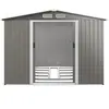 COSTWAY Abri de Jardin Métal Extérieur 9.74m³ Acier Galvanisé avec Fon...