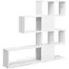 GOPLUS Bibliothèque sur pied à 4 niveaux étagère ouverte blanc 120x19,5x120cm