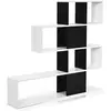 GOPLUS Bibliothèque sur pied à 4 niveaux étagère ouverte noir 120x19,5x120cm