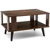 COSTWAY Table Basse Rectangulaire à 2 Niveaux, 70 x 50 x 41 CM, Table ...