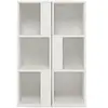 COSTWAY Lot de 2 Bibliothèque en Bois de Style Industriel 33 x 33 x 10...