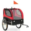 GYMAX Remorque de Vélo Pliable pour Chien et Chat Moyennes et Petits a...