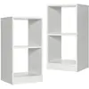 Giantex Lot de 2 Bibliothèques, pour Salon, Chambre, Bureau, Entrée, 3...