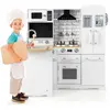Cuisine d'angle pour enfants COSTWAY - Blanc - 5 accessoires - Effet son avec téléphone
