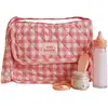 Sac à langer pour poupée avec accessoires Vichy