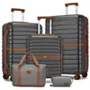 Kono Set de 5 Valises de Voyage (55+66+76 cm) à 4 roulettes avec serru...