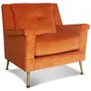 PIB Fauteuil en velours orange