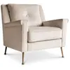 PIB Fauteuil en velours gris