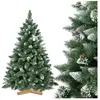 FAIRYTREES 150cm Sapin de Noël artificiel Pin - légère neige - socle e...