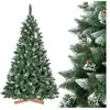 FAIRYTREES 220cm Sapin de Noël artificiel Pin - légère neige - socle e...