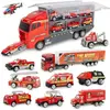 FELIXINJIANG Voiture de Jouet, Voiture de Pompier pour Enfant, Voiture de feu Miniature comme Cadeau d'anniversaire idéal pour Les