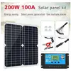 KEPEAK Kit de panneau solaire chargeur de panneau solaire 200W 12V ave...