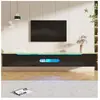 NECHE Yoleo - Meuble tv élégante finition brillante avec éclairage led...