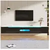 NECHE Yoleo - Meuble tv élégante finition brillante avec éclairage led...