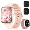 Blackview R50 Montre connectée femme Appel Bluetooth Notification Message 100 Modes sportifs Santé des femmes pour iOS Android-rose