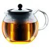 Bodum - 1801-16 - Assam - Théière à Piston en verre - Filtre et Couvercle inox - 1.0 L